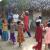 For several years in a row, we had a prayer camp for the children at the A.R.C.  We taught the children how to pray scripture using games and crafts.  This is Terry leading them as they blow a pretend trumpet.