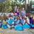 This is a group shot of the widows with their new blankets.